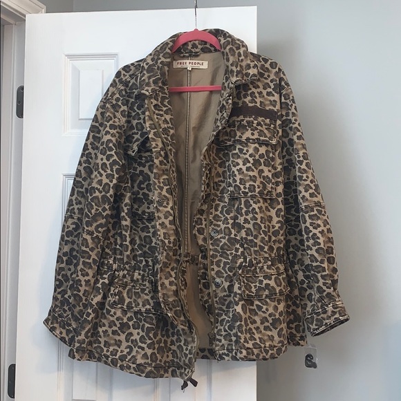 Free People cheetah jacket - Picture 1 of 2